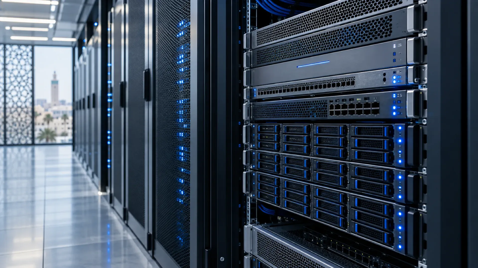 Virtualisation server cluster in a rack
