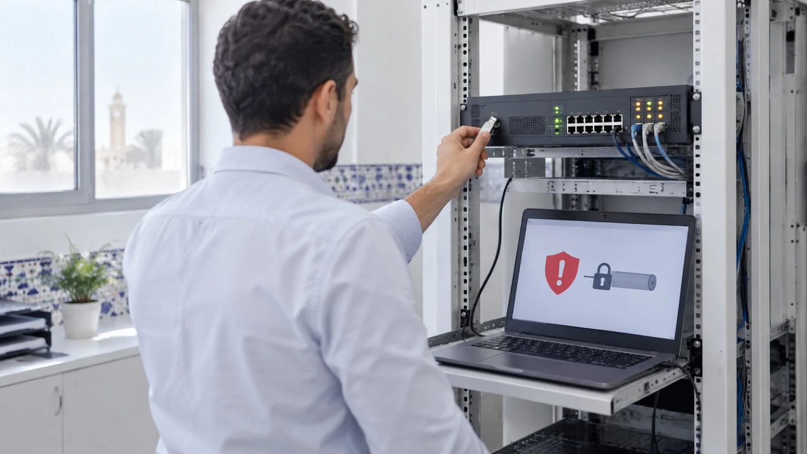 Secured server room