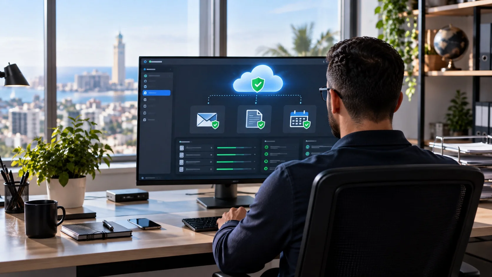 Allée de datacenter hébergeant des serveurs cloud
