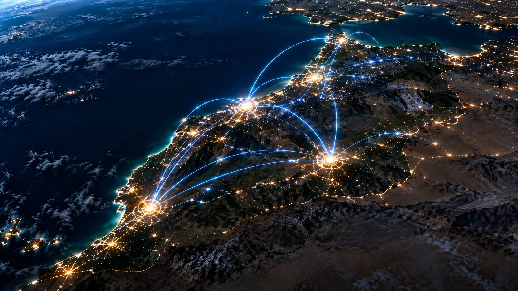 Commutateur réseau avec câbles fibre optique