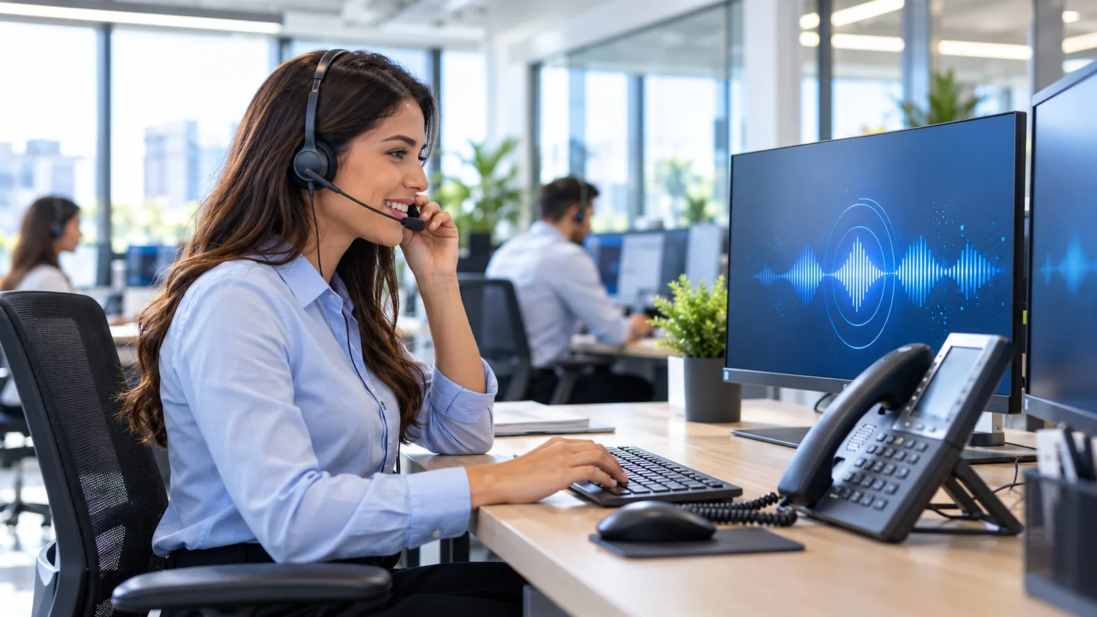 Téléphonie 3CX unifiée, intégrée à un agent vocal IA