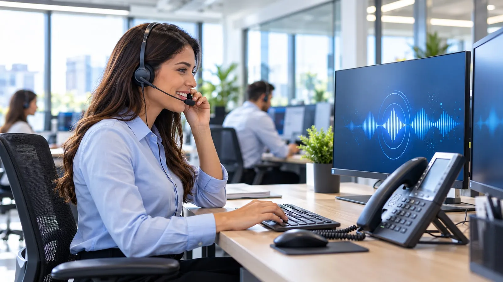 Téléphonie 3CX unifiée, intégrée à un agent vocal IA